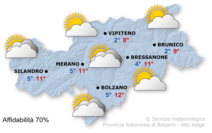 bollettino meteo provincia di bolzano