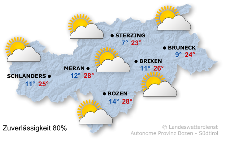 Vorhersage für heute, Dienstag 30.05.2023
