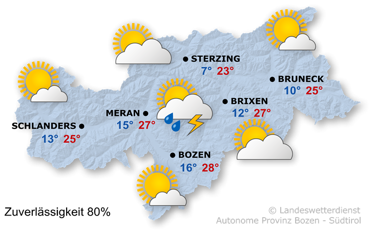 Vorhersage für heute, Mittwoch 07.06.2023