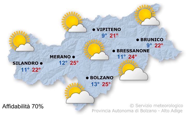 Previsione per oggi, mercoledì 04/10/2023