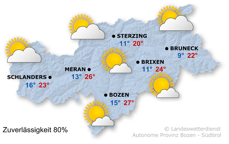 Vorhersage für heute, Dienstag 10.09.2024