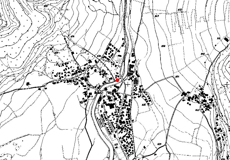 Technical map: Gauging station AHR BEI ST.GEORGEN