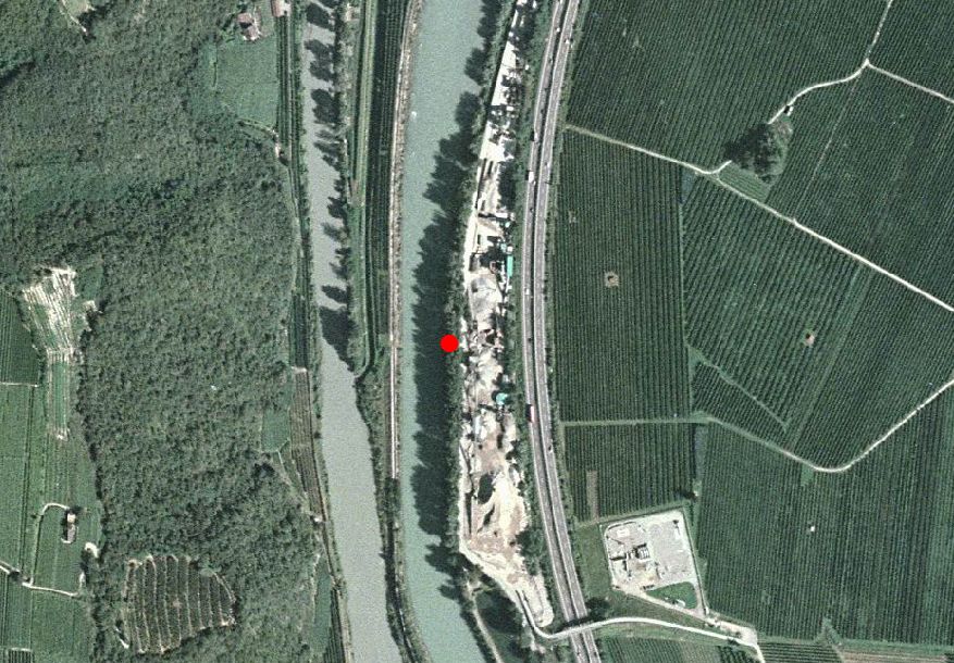 Technical map: Gauging station EISACK BEI BOZEN SÜD