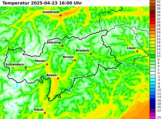 Temperature map